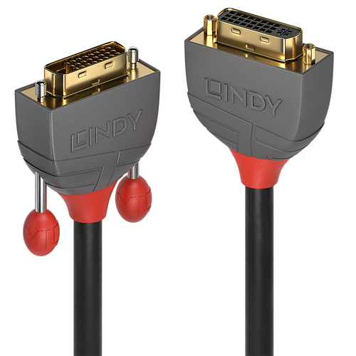 LINDY 0,5m DVI-D Dual Link Verlaengerung m/f Anthra Line