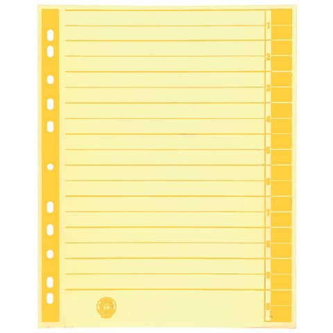 Trennblätter - A4 Überbreite, gelb, farbiger Rahmendruck, 100 Stück