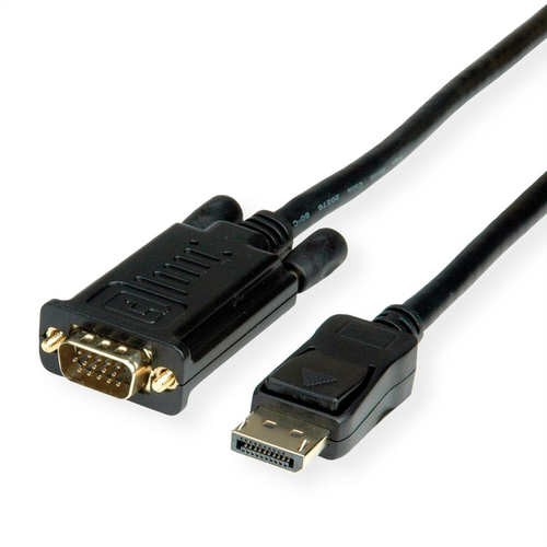 ROLINE Kabel DisplayPort-VGA DP ST - VGA ST schwarz 2m