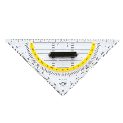 Geometrie-Dreieck mit Griff, klein 160 mm
