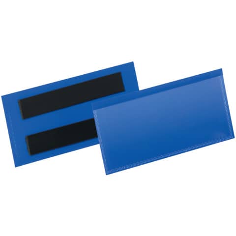 Kennzeichnungstasche - magnetisch, 100 x 38 mm, PP, dokumentenecht, dunkelblau, 50 Stück
