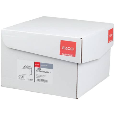 Briefumschlag Office Box mit Deckel - C5, weiß, haftklebend, ohne Fenster, 80 g/qm, 500 Stück