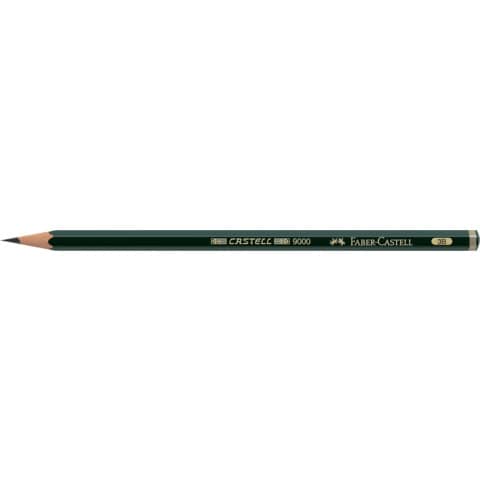Bleistift CASTELL® 9000 - 3B, dunkelgrün