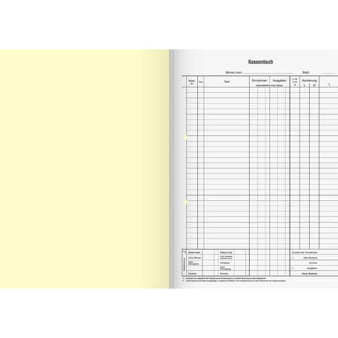Kassen-Durchschreibebuch - Bruttoverbuchung, 2 x 50 Blatt, Blaupapier