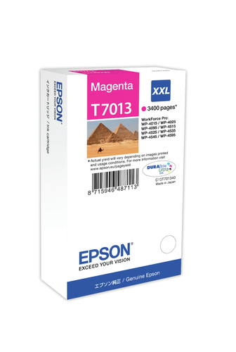 EPSON WP4000/4500 Tinte magenta Extra hohe Kapazität 3.400 Seiten 1-pack blister ohne Alarm