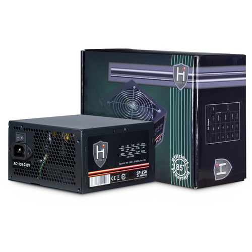 INTER-TECH HiPower SP-550 Netzteil 120mm aktiv PFC 1x PCI-Express 4x Molex 4x S-ATA