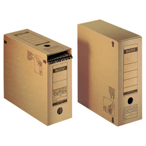 6086 Archiv-Schachtel, A4, mit Verschlussklappe, naturbraun