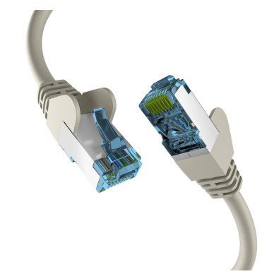 EFB Netzwerkkabel CAT6a S/FTP PIMF mit CAT7 Rohkabel 10 Gigabit Ethernet Kupfer 25m grau