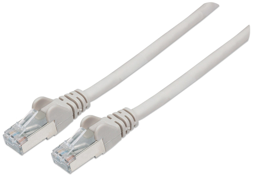 INTELLINET Netzwerkkabel Cat6 S/FTP CU LS0H 20,0m Grau RJ-45 Stecker / RJ-45 Stecker Vergoldete Kontakte