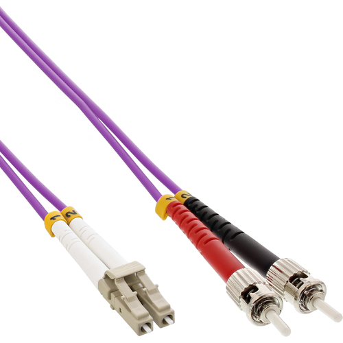 INLINE LWL Duplex Kabel LC/ST 50/125um OM4 15m