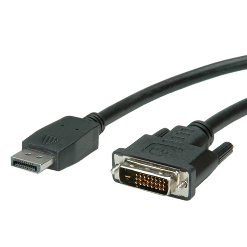 VALUE DisplayPort Kabel DP ST - DVI 24+1 ST schwarz 1m