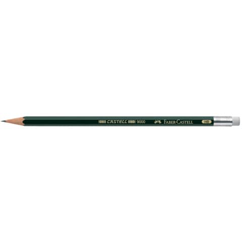 Bleistift CASTELL® 9000 mit Radierer HB, Schaftfarbe: dunkelgrün