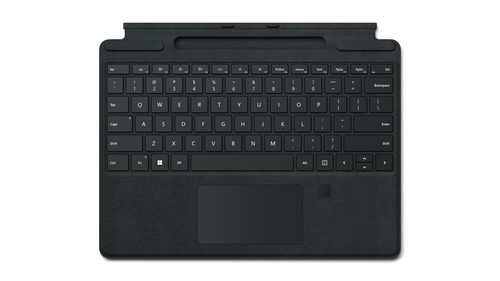 MS Surface Pro8/9 TypeCover mit FingerPrint Schwarz Luxemburgisch