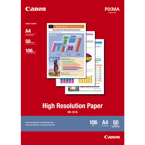 CANON HR-101 high resolution Papier inkjet 110g/m2 A4 50 Blatt 1er-Pack