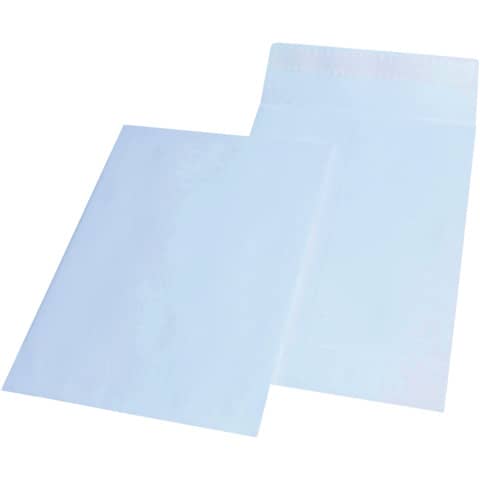 Faltentaschen C4, ohne Fenster, mit 40 mm-Falte, 140 g/qm, weiß, 100 Stück