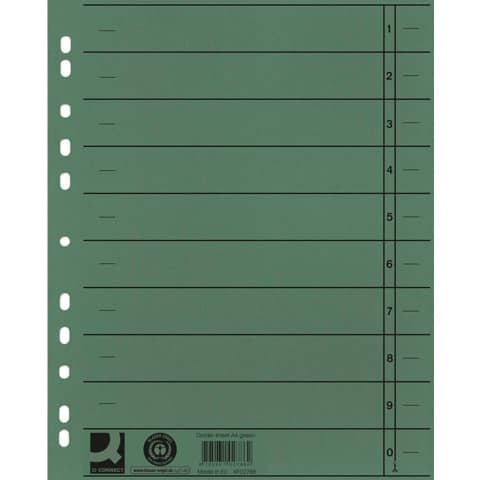 Trennblätter durchgefärbt - A4 Überbreite, grün, 100 Stück