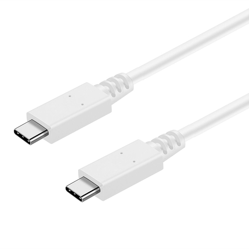VALUE USB 3.2 Gen 2 Kabel mit PD Power Delivery Emark C-C ST/ST weiss 0,5m