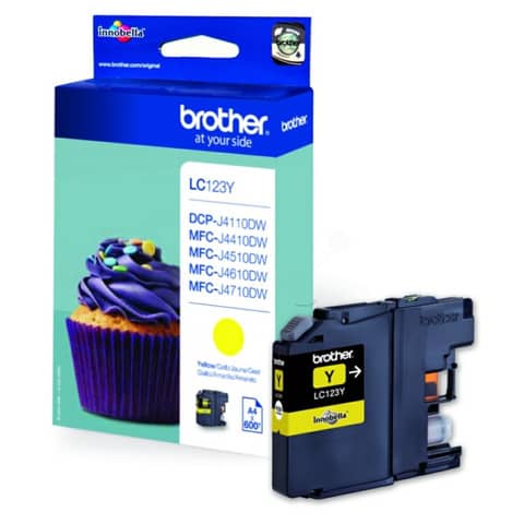 Inkjetpatrone  yellow BROTHER LC123Y