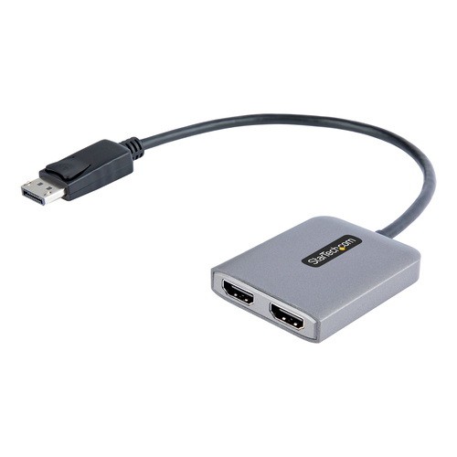 STARTECH.COM Displayport MST Hub auf Dual HDMI 4K 60Hz - DP 1.4 Multi Monitor Adapter/Multi Stream Transport Hub - 30cm Kabel