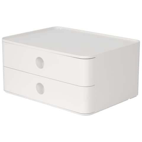 SMART-BOX ALLISON Schubladenbox - stapelbar, 2 Laden, snow white/snow white