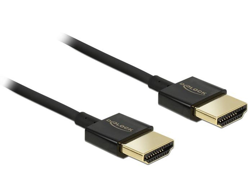 DELOCK Kabel High Speed HDMI mit Ethernet - HDMI-A Stecker > HDMI-A Stecker 3D 4K 4,5 m Aktiv Slim Premium