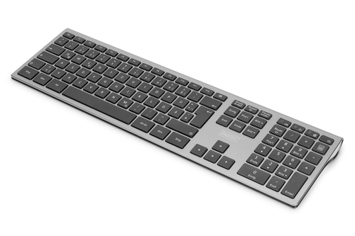 DIGITUS Wireless keyboard 2,4GHz QWERTZ ABS grey DE