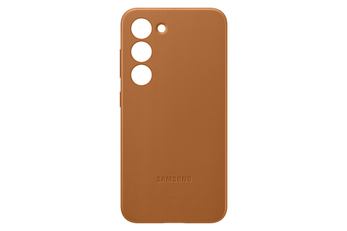 SAMSUNG Leather Case für Galaxy S23 Camel