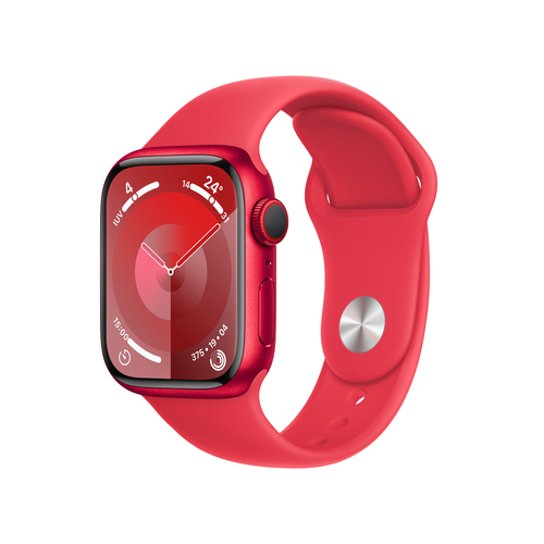 APPLE Watch Series 9 GPS + Cellular 41mm PRODUCT RED Aluminium Case with PRODUCT RED Sport Band - M/L