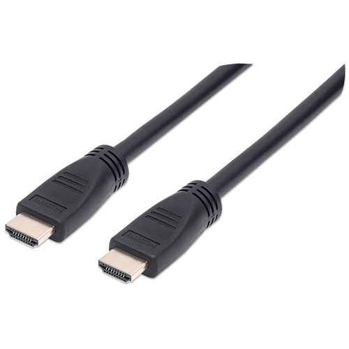 MANHATTAN HDMI-Kabel mit Ethernet-Kanal CL3-zertifiziert zur Wandinstallation HEC ARC 3D 4K60Hz Stecker/Stecker geschirmt schwarz 8m