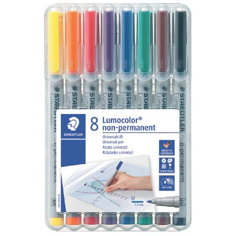 Feinschreiber Universalstift Lumocolor® - non-permanent, M, 8 Farben