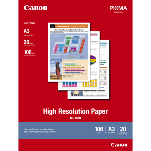 CANON HR-101 high resolution Papier inkjet A3 20 Blatt