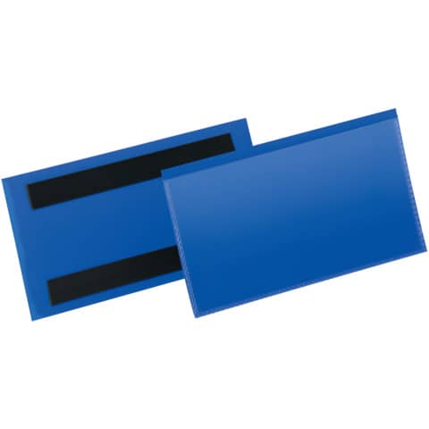 Kennzeichnungstasche - magnetisch, 150 x 67 mm, PP, dokumentenecht, dunkelblau, 50 Stück