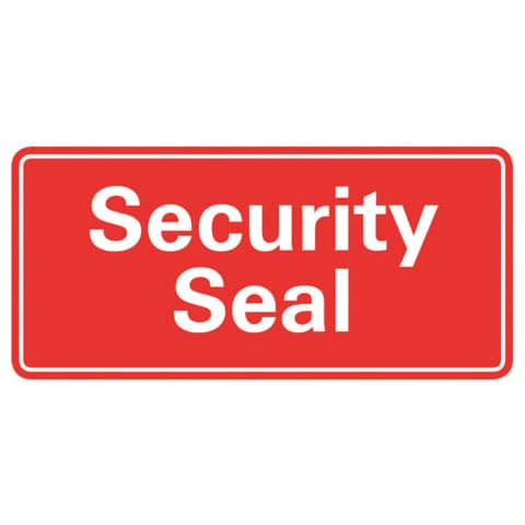 7310 Sicherheitssiegel "Security Seal" - 38 x 78 mm, rot, 100 Stück im Spender