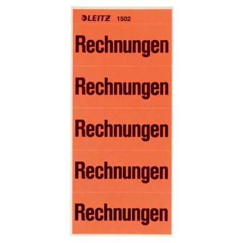 1502 Inhaltsschild Rechnungen, selbstklebend, 100 Stück, rot