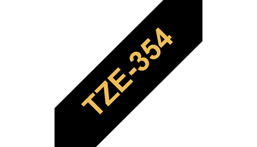 BROTHER P-Touch TZE-354 gold auf schwarz24mm