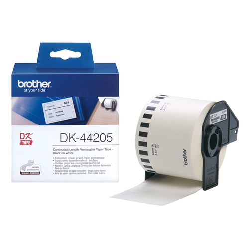 BROTHER P-Touch DK-44205 removable weiss thermal Papier 62mm x 30.48m