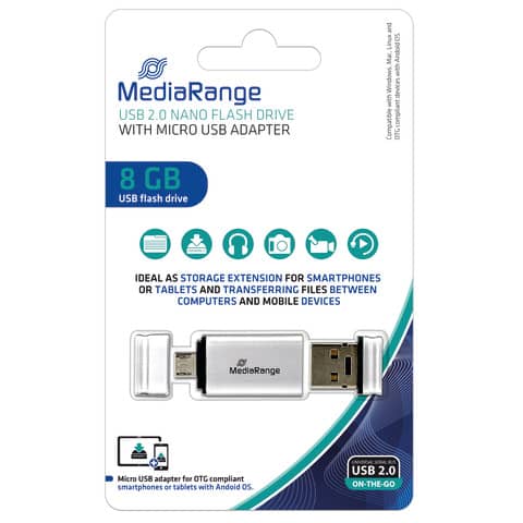 USB Mobile 2 in 1 OTG USB-Stick 8GB