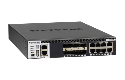 NETGEAR M4300-8X8F Stackable mgd.Switch mit 16x10G including 8x10GBASE-T und 8xSFP+ Layer 3 XSM4316S SDN-ready Open Flow 1.3 ger