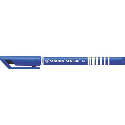 Fineliner mit gefederter Spitze - SENSOR M - medium - Einzelstift - blau