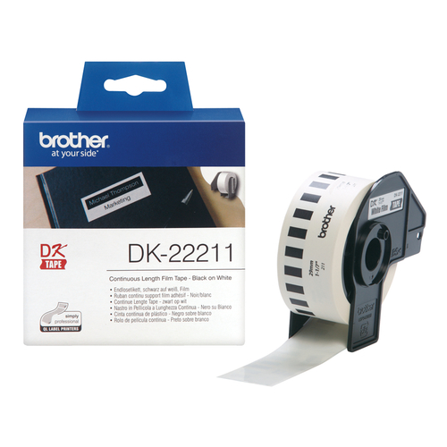 BROTHER P-Touch DK-22211 weiss continue length film 29mm x 15.24m