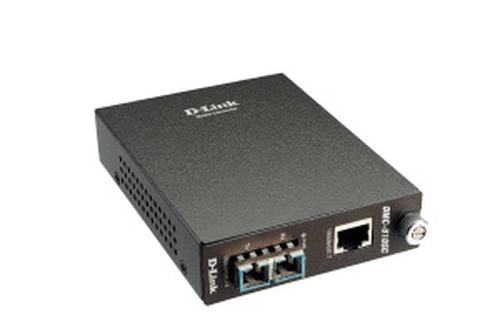 D-LINK DMC-810SC 1000Mbit/s TP (RJ-45) zu 1000 Mbit/s LX Singlemode (SC-Duplex) FDX max. 20km externes EURO-Steckernetzteil 5VDC/1A