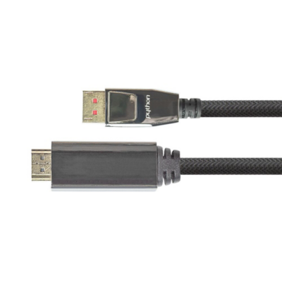 PYTHON DisplayPort 1.4/HDMI Kabel 2m 4K UHD@60Hz vergoldet OFC St./St. schwarz