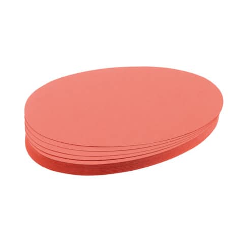 Moderationskarte - Oval, 190 x 110 mm, rot, 500 Stück