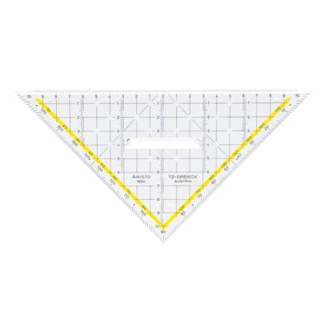 Zeichendreieck TZ-Dreieck®, Plexiglas® mit Griff, 225 mm, glasklar