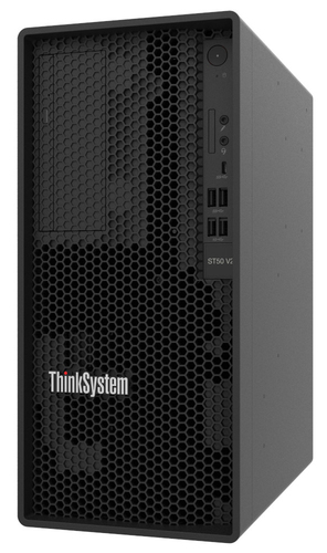 LENOVO ThinkSystem ST50 V2 Xeon E-2324G 4C 3.1GHz 65W 1x16GB 3200MHz UDIMM 2x960GB 5400Pro SATA SSD SW RAID 1x500W PSU noDVD 3YR