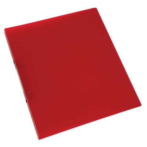Ringbuch transparent - A4, 2-Ring, Ring-Ø 16 mm, rot-transparent