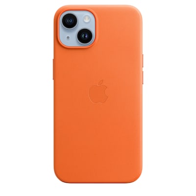 Apple Original iPhone 14 Leder Case mit MagSafe Orange