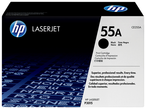 HP 55A original LaserJet Toner cartridge CE255A black standard capacity 6.000 pages 1-pack