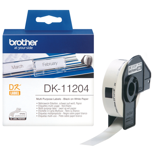 BROTHER P-Touch DK-11204 die-cut multi purpose label 17x54mm 400 labels